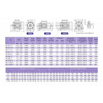 Silnik elektryczny jednofazowy 1,1kW 2800 obr/min. 80B14